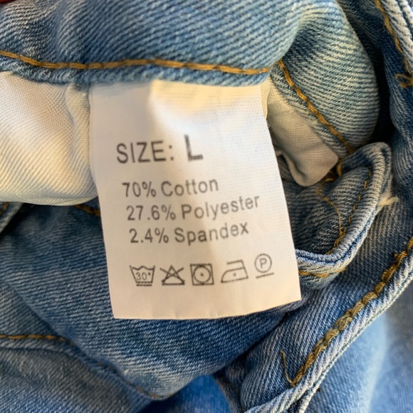 Super high rise stretch flared jeans, size large - Picture 5 of 6